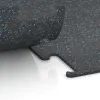 Großaufnahme vom Verbindungssystem von WARCO-Boden 3754 - Nawierzchnia Fitness Performance Elite im Farbdesign Niebiesko lekko nakrapiany. Abmessungen 1000 x 1000 x 10 mm.