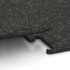 Großaufnahme vom Verbindungssystem von WARCO-Boden 3756 - Fitness Performance Elite Nawierzchnia Treningowa im Farbdesign Żółty lekko nakrapiany. Abmessungen 100 x 100 x 1,5 cm | 1,00 m².