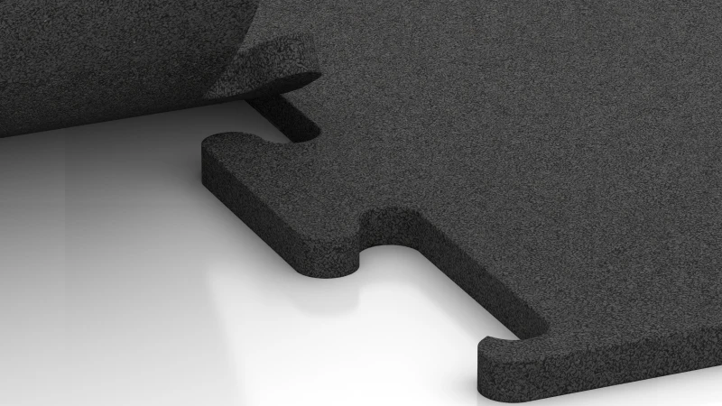 Wycięte połączenie puzzlowe bez fazy