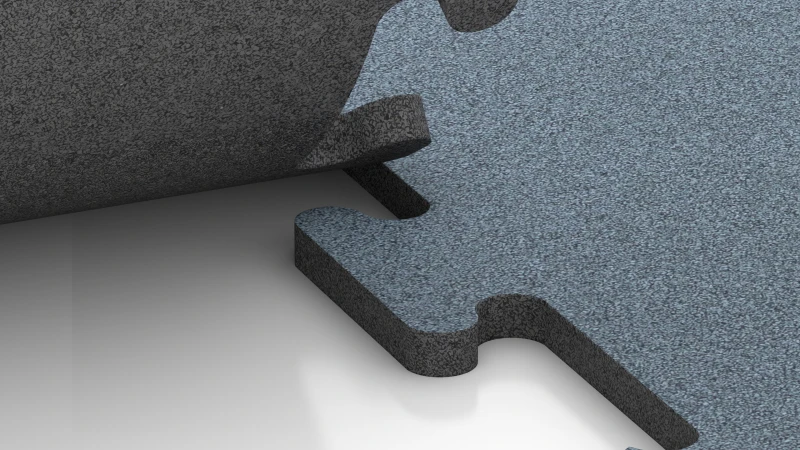 Wycięte połączenie puzzlowe bez fazy