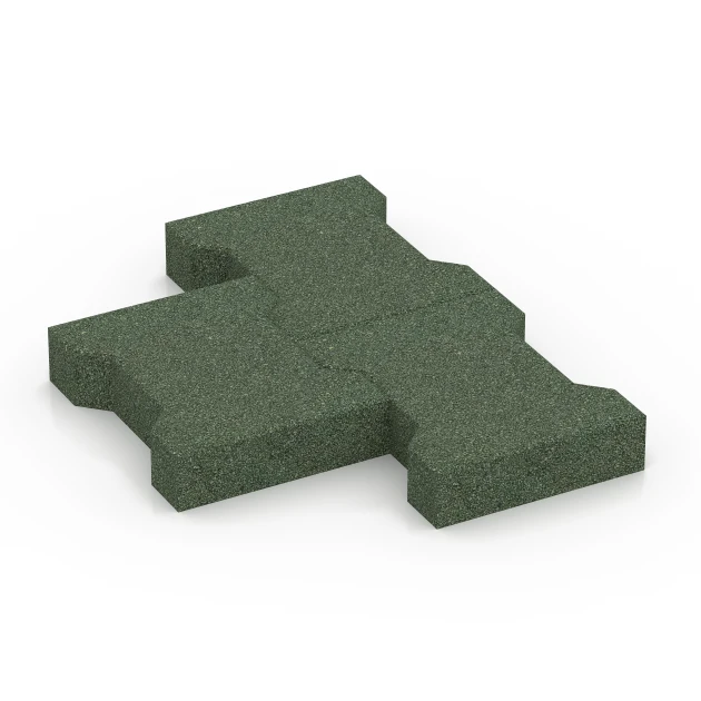 Großaufnahme vom Verbindungssystem von WARCO-Boden 7070 - Kostka brukowa im Farbdesign Zielony trawiasty. Abmessungen 20 x 16,5 x 4,5 cm | 0,0278 m².