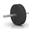 Großaufnahme vom Verbindungssystem von WARCO-Boden 6085 - Bumper Plate im Farbdesign Antracyt. Abmessungen 10 kg | ø 45,4 x 5,85 cm.