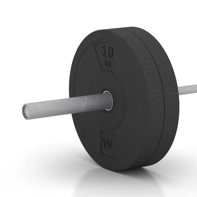 Großaufnahme vom Verbindungssystem von WARCO-Boden 6085 - Bumper Plate im Farbdesign Antracyt. Abmessungen 10 kg | ø 45,4 x 5,85 cm.