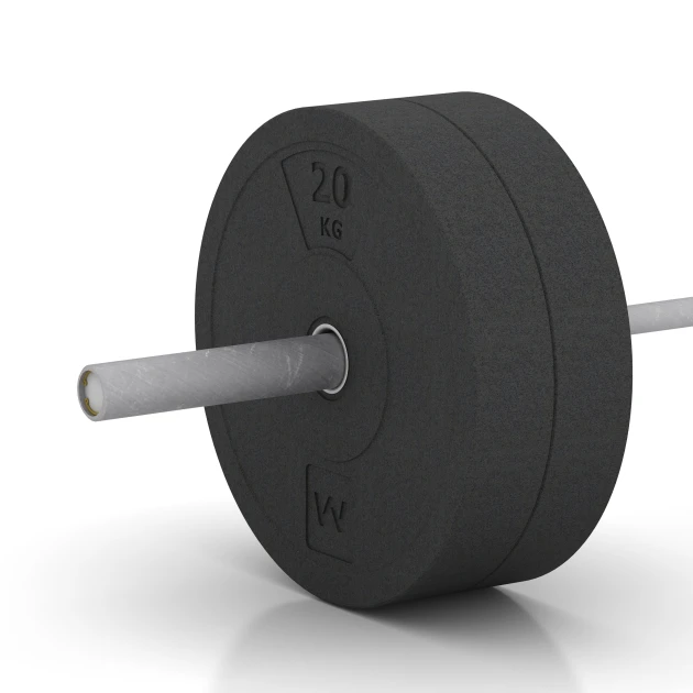 Großaufnahme vom Verbindungssystem von WARCO-Boden 6089 - Bumper Plate Slim im Farbdesign Antracyt. Abmessungen 20 kg | ø 45,4 x 8,61 cm.