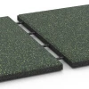 Großaufnahme vom Verbindungssystem von WARCO-Boden 6415 - Płyta amortyzująca – 90 cm im Farbdesign Trawnik angielski. Abmessungen 50 x 50 x 3 cm.
