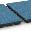 Großaufnahme vom Verbindungssystem von WARCO-Boden 6438 - Płyta amortyzująca – 160 cm im Farbdesign Atlantyk. Abmessungen 50 x 50 x 4,8 cm.
