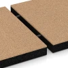 Großaufnahme vom Verbindungssystem von WARCO-Boden 6270 - Płyta amortyzująca – 180 cm im Farbdesign Beż piaskowy. Abmessungen 50 x 50 x 6 cm.