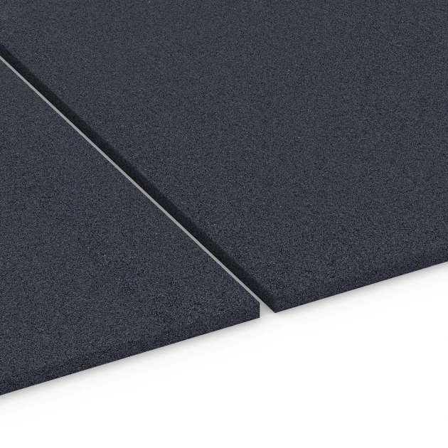 Großaufnahme vom Verbindungssystem von WARCO-Boden 6176 - Fitness Performance Elite Nawierzchnia Treningowa im Farbdesign Antracyt. Abmessungen 100 × 100 × 2 cm.