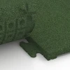 Großaufnahme vom Verbindungssystem von WARCO-Boden 7054 - Płyta gumowa na taras Linea im Farbdesign Zielony trawiasty. Abmessungen 50 x 50 x 3 cm | 0,25 m².
