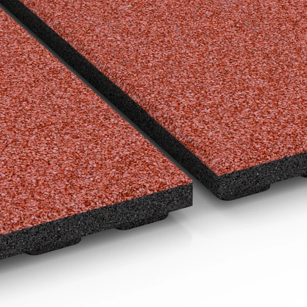 Großaufnahme vom Verbindungssystem von WARCO-Boden 6390 - Mata stajenna Luksus im Farbdesign Czerwony ceglasty. Abmessungen 100 x 50 x 4,5 cm | 0,50 m².