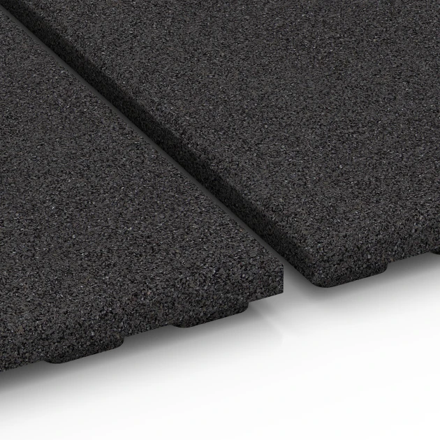 Großaufnahme vom Verbindungssystem von WARCO-Boden 6385 - Mata stajenna Komfort im Farbdesign Antracyt. Abmessungen 100 x 50 x 4 cm | 0,50 m².