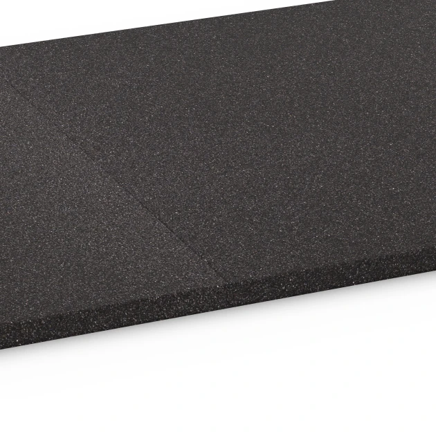 Großaufnahme vom Verbindungssystem von WARCO-Boden 6475 - Płyta podkładowa Kl. 1 im Farbdesign Antracyt. Abmessungen 52 x 52 x 1,8 cm.