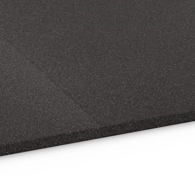 Großaufnahme vom Verbindungssystem von WARCO-Boden 6481 - Płyta podkładowa Kl. 3 im Farbdesign Antracyt. Abmessungen 52 x 52 x 1,8 cm.