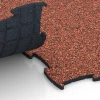 Großaufnahme vom Verbindungssystem von WARCO-Boden 6872 - Fitness Max Floor System im Farbdesign Etna. Abmessungen 97,1 x 97,1 × 1,8 cm.