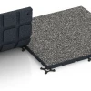 Großaufnahme vom Verbindungssystem von WARCO-Boden 7132 - Podłoga na siłownię zewnętrzną im Farbdesign Ciemnoszary granit. Abmessungen 60 x 60 x 3 cm | 0,36 m².