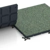 Großaufnahme vom Verbindungssystem von WARCO-Boden 7134 - Podłoga na siłownię zewnętrzną im Farbdesign Trawnik angielski. Abmessungen 60 x 60 x 3 cm | 0,36 m².