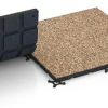 Großaufnahme vom Verbindungssystem von WARCO-Boden 7135 - Podłoga na siłownię zewnętrzną im Farbdesign Terakota. Abmessungen 60 x 60 x 3 cm | 0,36 m².