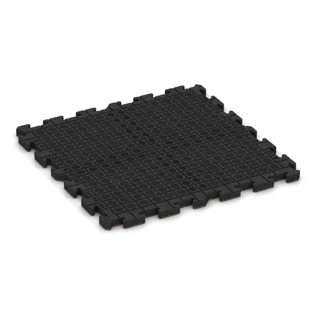 Aufsicht auf die Unterseite, also die Bodenseite von WARCO-Formteil 5918 - Płyta podłogowa puzzle Indoor im Format 1000 x 1000 x 40 mm.