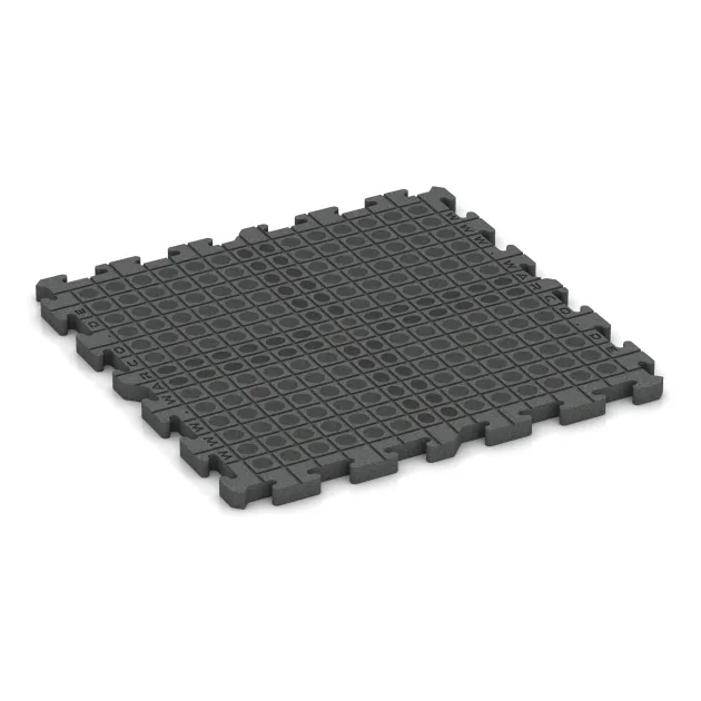 Aufsicht auf die Unterseite, also die Bodenseite von WARCO-Formteil 4073 - Nawierzchnia dla psów im Format 1000 x 1000 x 40 mm.