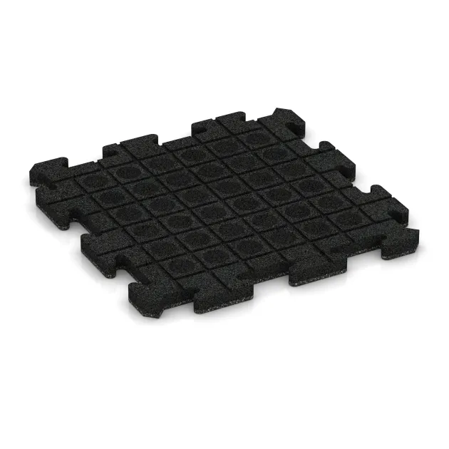 Aufsicht auf die Unterseite, also die Bodenseite von WARCO-Formteil 5861 - Płyta podłogowa puzzle Indoor im Format 500 x 500 x 30 mm.