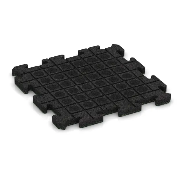 Aufsicht auf die Unterseite, also die Bodenseite von WARCO-Formteil 5864 - Płyta podłogowa puzzle Indoor im Format 500 x 500 x 30 mm.