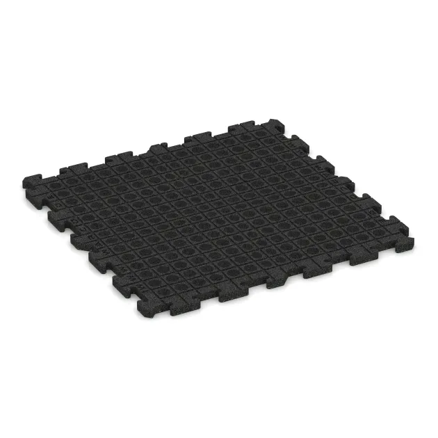 Aufsicht auf die Unterseite, also die Bodenseite von WARCO-Formteil 5850 - Płyta podłogowa puzzle Indoor im Format 1000 x 1000 x 30 mm.