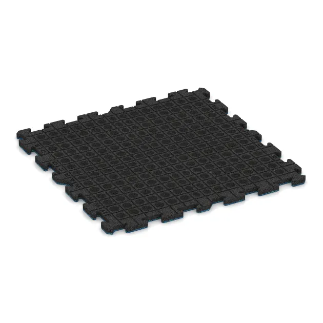 Aufsicht auf die Unterseite, also die Bodenseite von WARCO-Formteil 5857 - Płyta podłogowa puzzle Indoor im Format 1000 x 1000 x 30 mm.