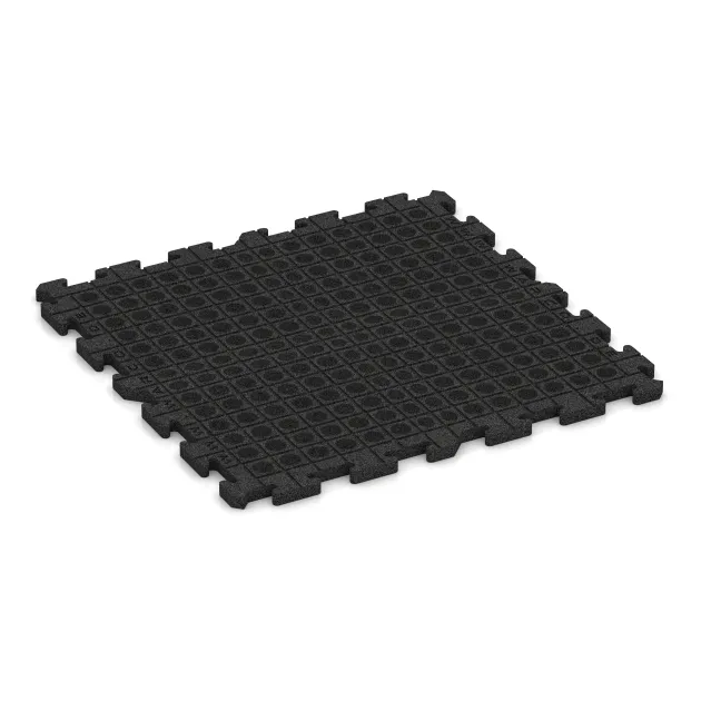 Aufsicht auf die Unterseite, also die Bodenseite von WARCO-Formteil 3330 - Mata Ochronna Fitness HD im Format 1000 x 1000 x 30 mm.