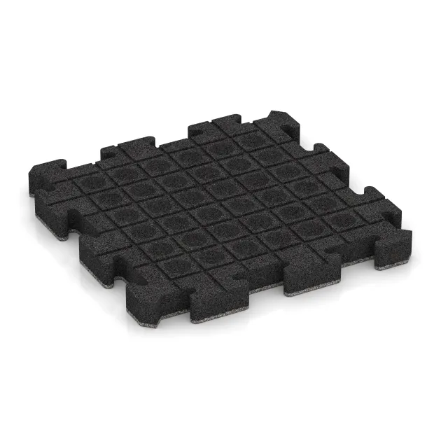 Aufsicht auf die Unterseite, also die Bodenseite von WARCO-Formteil 4560 - Mata Ochronna Fitness im Format 500 x 500 x 50 mm.