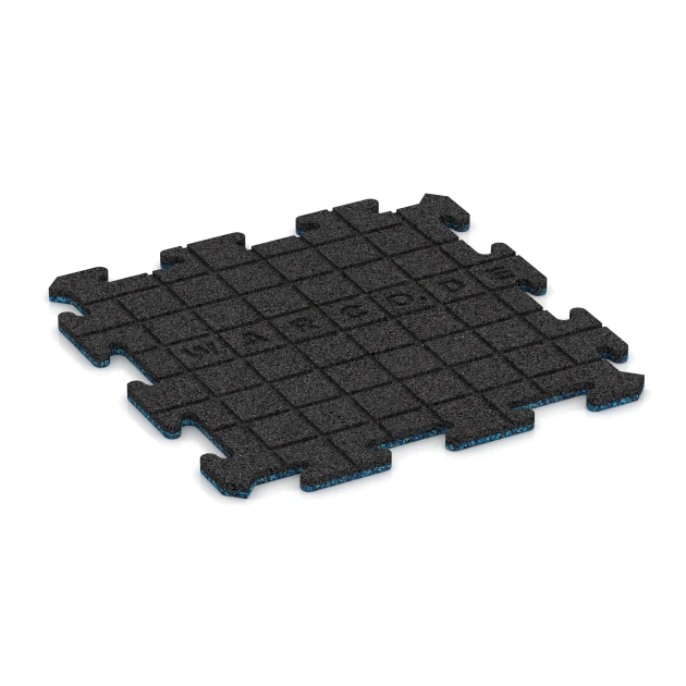 Aufsicht auf die Unterseite, also die Bodenseite von WARCO-Formteil 4219 - Płyta sportowa 1,8 cm im Format 500 x 500 x 18 mm.