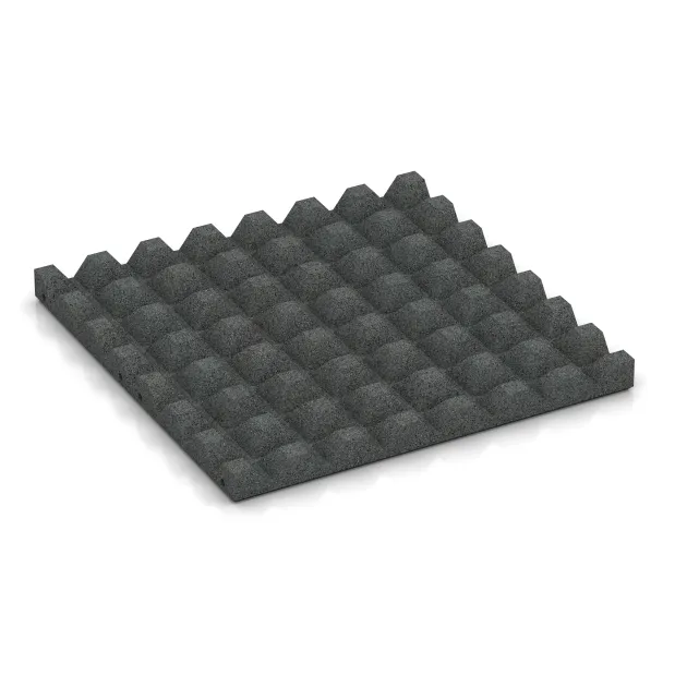 Aufsicht auf die Unterseite, also die Bodenseite von WARCO-Formteil 3986 - Płyta podłogowa dla psów im Format 500 x 500 x 40 mm.