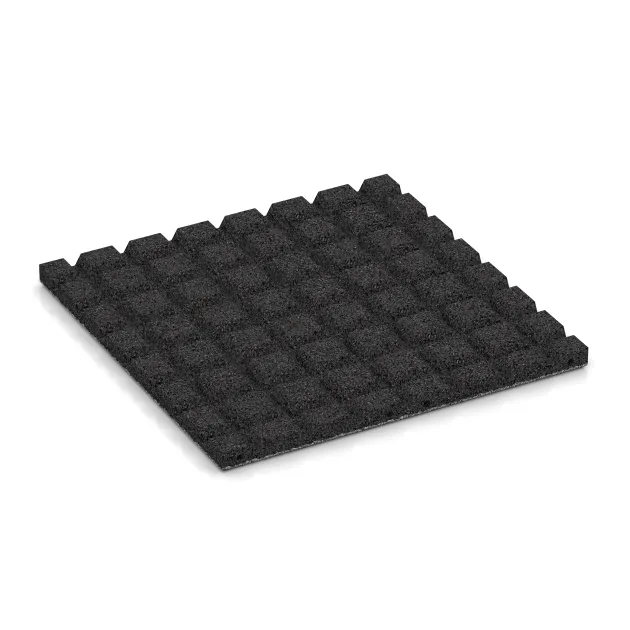 Aufsicht auf die Unterseite, also die Bodenseite von WARCO-Formteil 5475 - Płytka tarasowa 3 cm im Format 500 x 500 x 30 mm.