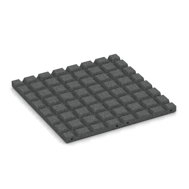 Aufsicht auf die Unterseite, also die Bodenseite von WARCO-Formteil 0565 - Płyta tarasowa – 3 cm im Format 50 x 50 x 3 cm.