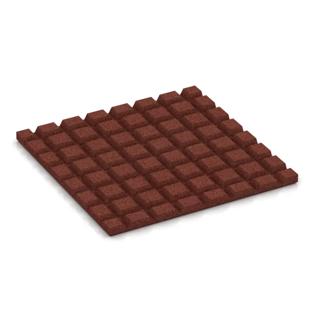 Aufsicht auf die Unterseite, also die Bodenseite von WARCO-Formteil 3966 - Płyta podłogowa dla psów im Format 500 x 500 x 25 mm.