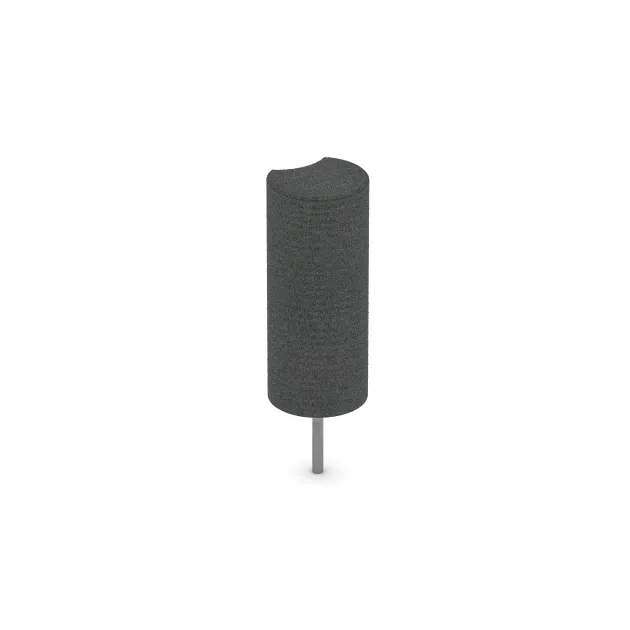 Aufsicht auf die Unterseite, also die Bodenseite von WARCO-Formteil 2559 - Elastyczna palisada im Format ø 250 x 600 mm.