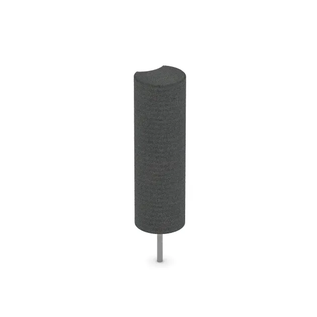 Aufsicht auf die Unterseite, also die Bodenseite von WARCO-Formteil 2565 - Elastyczna palisada im Format ø 250 x 800 mm.