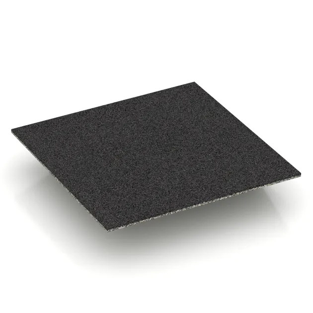 Aufsicht auf die Unterseite, also die Bodenseite von WARCO-Formteil 3830 - Płyta narożna (dwa boki w kształcie klina) im Format 500 x 500 x 100 mm.