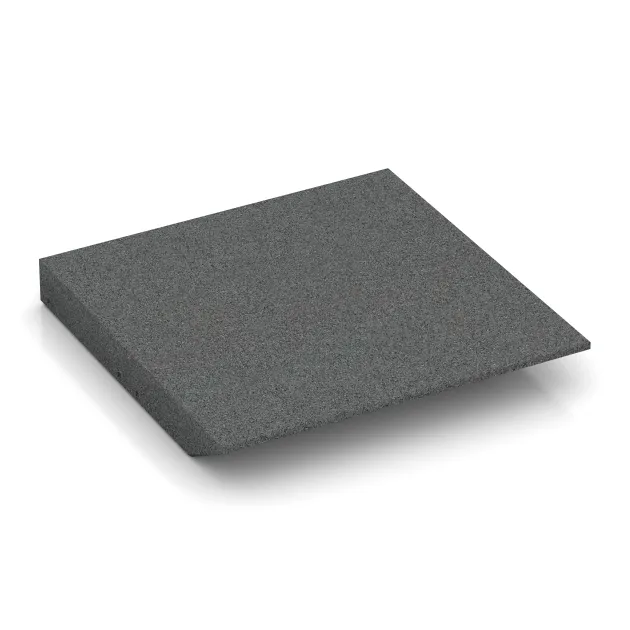 Aufsicht auf die Unterseite, also die Bodenseite von WARCO-Formteil 0490 - Płyta narożna (dwa boki w kształcie klina) im Format 500 x 500 x 65 mm.