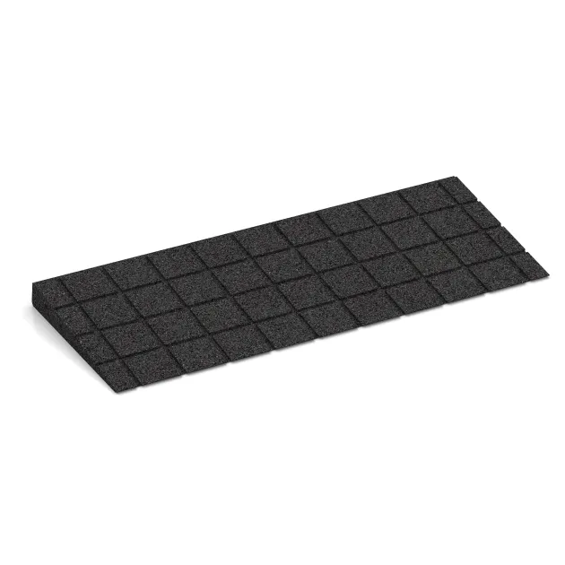 Aufsicht auf die Unterseite, also die Bodenseite von WARCO-Formteil 2468 - Rampa progowa 75 cm im Format 750 x 300 x 45/8 mm.