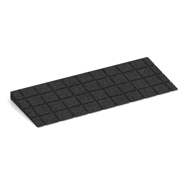 Aufsicht auf die Unterseite, also die Bodenseite von WARCO-Formteil 2468 - Rampa progowa 75 cm im Format 75 x 30 cm | 8 < 45 mm.