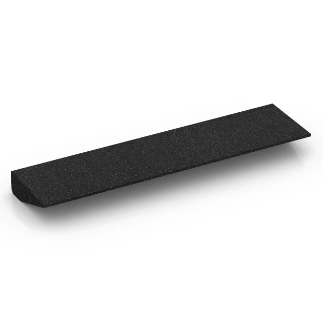 Aufsicht auf die Unterseite, also die Bodenseite von WARCO-Formteil 6601 - Najazd progowy im Format 100 × 25 cm | 1 < 8 cm.