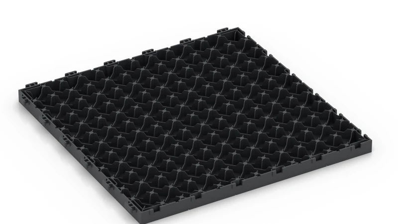 Konstrukcja kratowa ze stopkami podporowymi