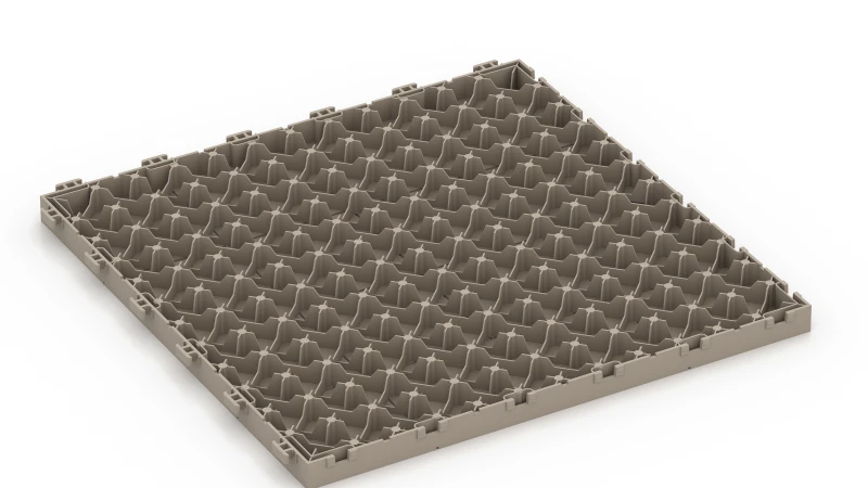 Konstrukcja kratowa ze stopkami podporowymi