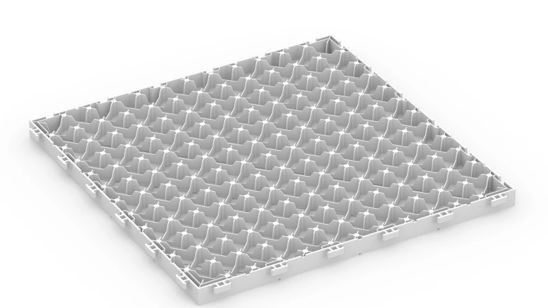 Konstrukcja kratowa ze stopkami podporowymi