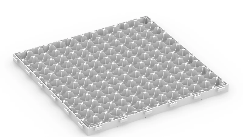 Konstrukcja kratowa ze stopkami podporowymi