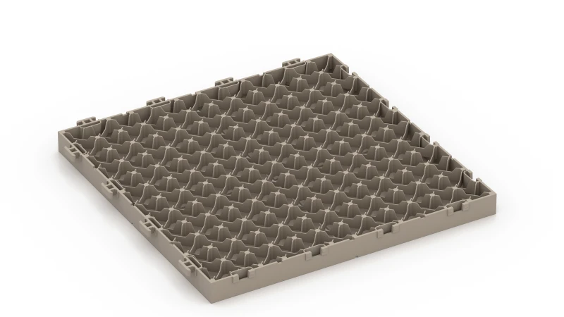 Konstrukcja kratowa ze stopkami podporowymi