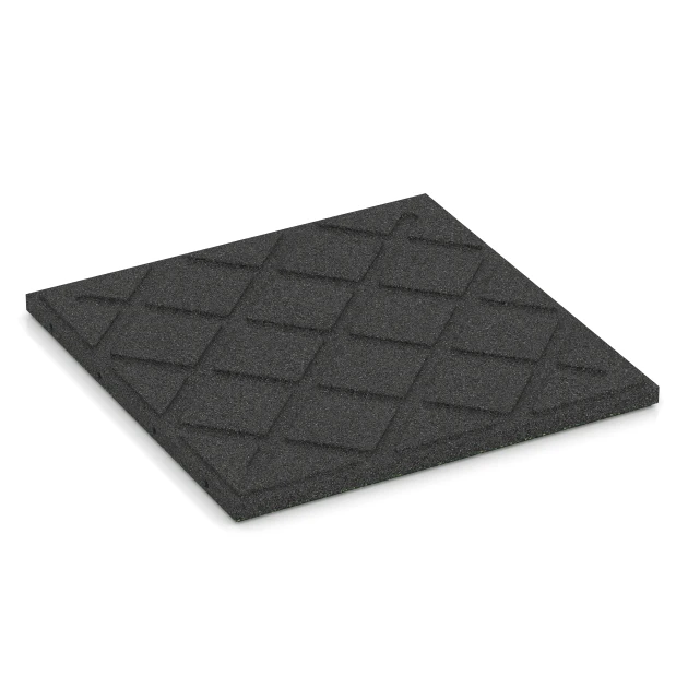 Aufsicht auf die Unterseite, also die Bodenseite von WARCO-Formteil 6415 - Płyta amortyzująca – 90 cm im Format 50 x 50 x 3 cm | 0,25 m².