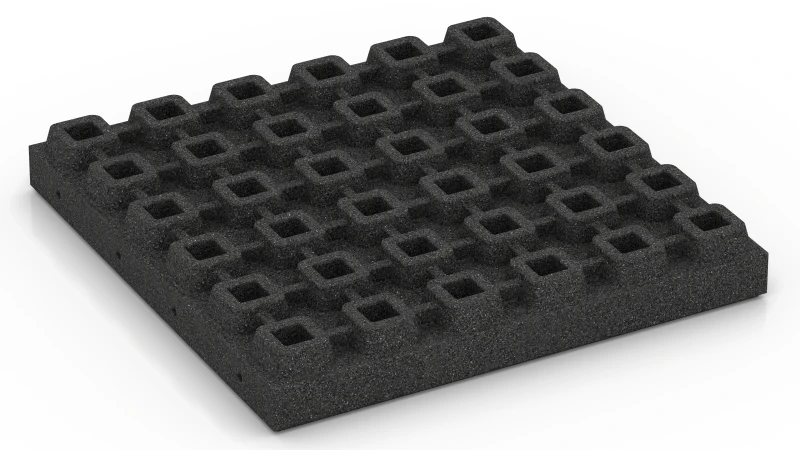 Struktura z drenażowych stopek w kształcie litery O