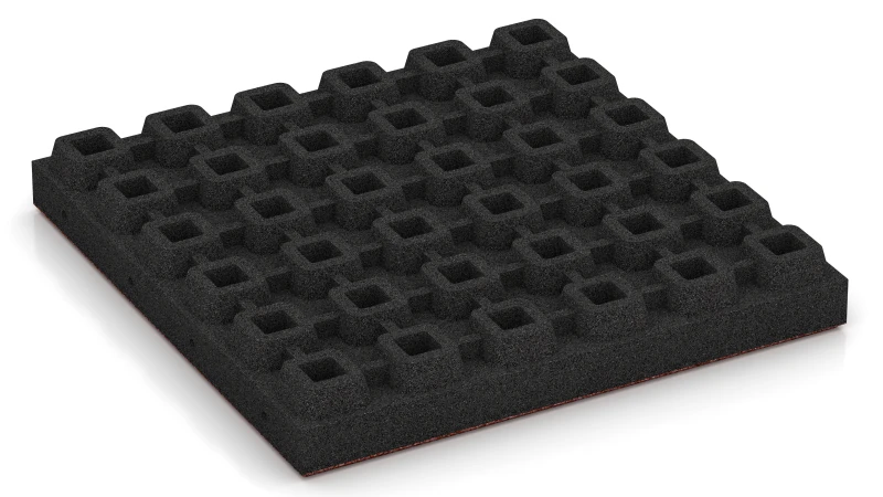 Struktura z drenażowych stopek w kształcie litery O