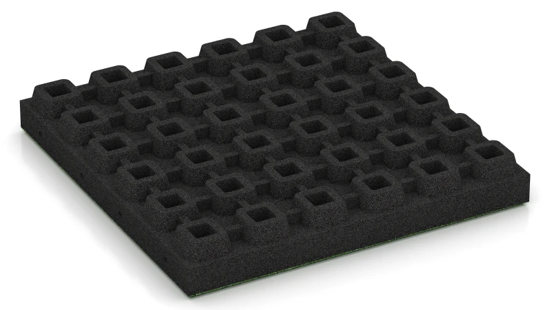 Struktura z drenażowych stopek w kształcie litery O